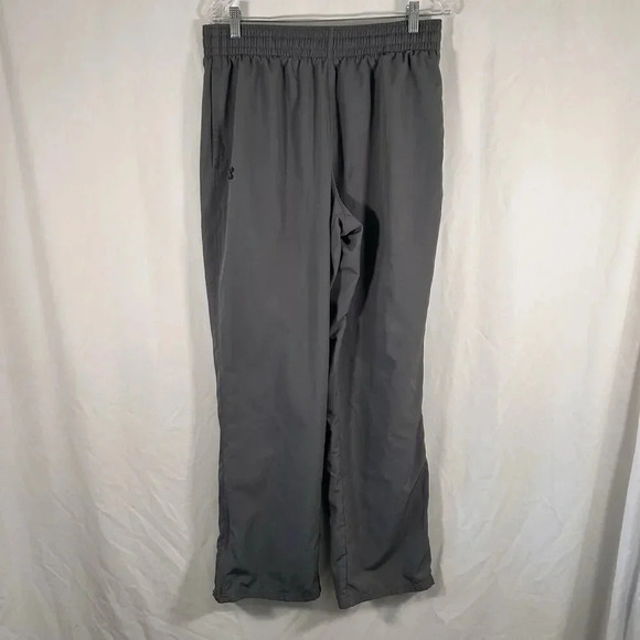 Under Armour Track Pants Men's Large Grey Pull On Drawstring Mesh Lined Pockets - Picture 1 of 13